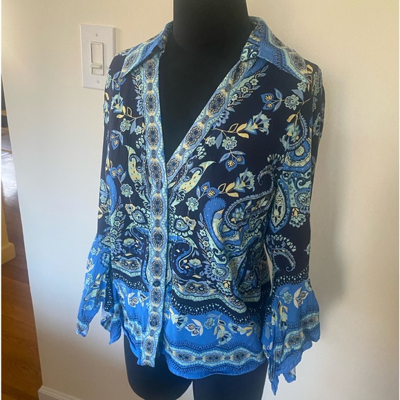 NWOT Boston Proper boho blouse Size Small - Picture 1 of 3
